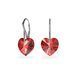 925 Sterling Silver Earrings with Siam Crystals of Swarovski (KS622814SI)