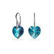 Серьги с серебра 925 пробы с Бермудськими Танзанитами Swarovski (KS622814BB)