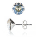 Silver stud earrings. Lunar Sultanite Swarovski. Article 61624-MO, Paradise Shine, Swarovski