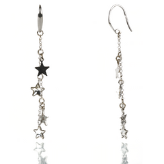 Silver earrings. Swarovski Crystal. Article 21866-C, Crystal, Swarovski