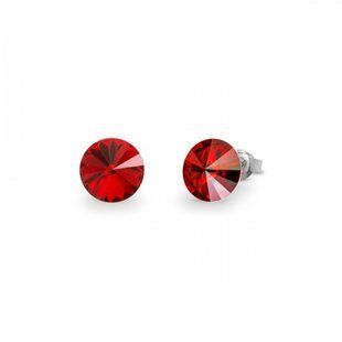 Сережки гвоздики зі срібла 925 проби з Рубінами Swarovski (K1122SS39LSI), Рубін, Swarovski