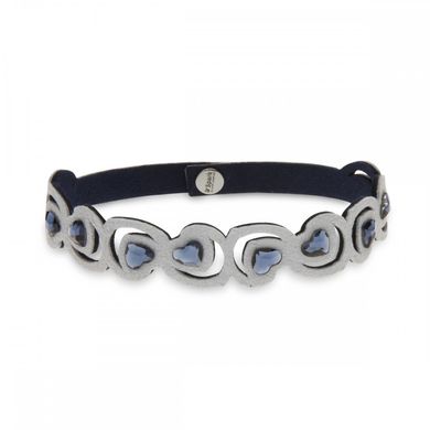 Alcantara Bracelet with Denim Blue Crystals of Swarovski (BZ2808H3PBDB), Sapphire, Swarovski
