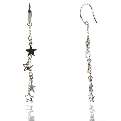 925 Sterling Silver Earrings with Crystals of Swarovski (KWROLO28164C), Crystal, Swarovski