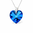 925 Sterling Silver Pendant with Chain with Bermuda Blue crystal of Swarovski (WO620218BB)