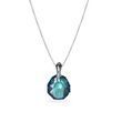 Кулон з ланцюжком з срібла 925 проби з Бермудським Танзанітом Swarovski (NS643616BB), Танзаніт, Swarovski