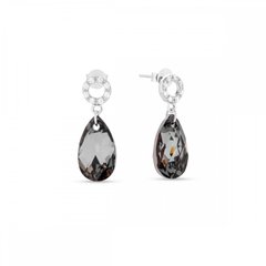 925 Sterling Silver Earrings with Silver Night crystals of Swarovski (KCK610616SN), Silver Night, Swarovski