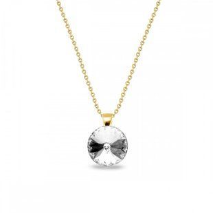 Кулон з ланцюжком з срібла 925 проби з Фіанітом Swarovski (NG112212C), Фіаніт, Swarovski