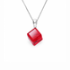 Кулон з ланцюжком з срібла 925 проби з Рубіном Swarovski (WJ48416SI)