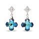 Серьги с серебра 925 пробы с Бермудськими Танзанитами Swarovski (KC686714BB)