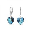 925 Sterling Silver Earrings with Bermuda Blue Crystals of Swarovski (KW620214BB)