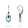 925 Sterling Silver Earrings with Aquamarine Crystals of Swarovski (61164-AQ), Aquamarine, Swarovski