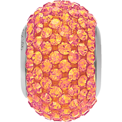 Шарм на стальной основе с кристаллами Swarovski Астральный Розовый (80101-AP)