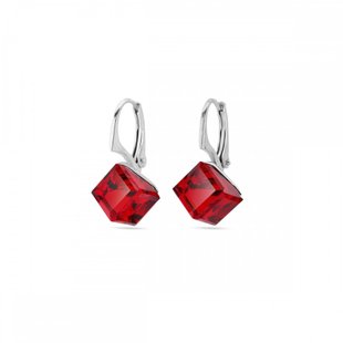 Серьги из серебра 925 пробы с Рубинами Swarovski (KA48418LSI), Рубин, Swarovski