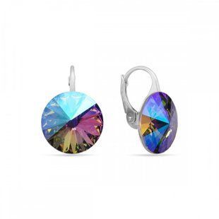 Сережки з срібла 925 проби з Райськими Султанітами Swarovski (KA112214PS), Султаніт, Swarovski