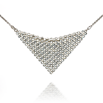 925 Sterling Silver Necklace with Crystals of Swarovski (NMESH18C), Crystal, Swarovski