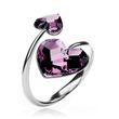 925 Sterling Silver Ring with Astral Pink Crystals of Swarovski (P2808AP)