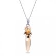 925 Sterling Silver Pendant with Chain with Golden Shadow Crystals of Swarovski (NP6470GS)