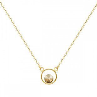 925 Sterling Silver Pendant with Chain with Golden Shadow Crystal of Swarovski (NOMG1122SS29GS), Golden Shadow, Swarovski