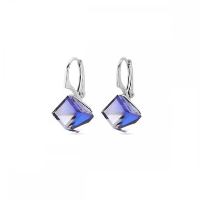 925 Sterling Silver Earrings with Bermuda Blue crystals of Swarovski (KA48418BB), Bermuda Blue, Swarovski