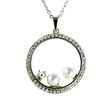 Pendant with Chain with Pearls and Crystals of Swarovski (7430-6109-03-32), Pearl, Swarovski
