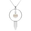 925 Sterling Silver Pendant with Chain with Pearl of Swarovski (NRD581812W)