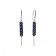 925 Sterling Silver Earrings with Bermuda Blue Crystals of Swarovski (KW95100BB)