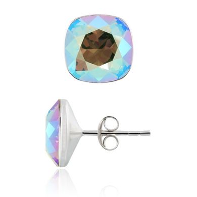 Silver stud earrings. Shimmering Swarovski Diamond Alexandrite. Article 6563-BDSH, Silver Night, Swarovski