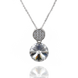 925 Sterling Silver Pendant with Chain with Crystals of Swarovski (NC112212C), Crystal, Swarovski