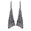 925 Sterling Silver Earrings with Hematite Crystals of Swarovski (KWMESH12H)