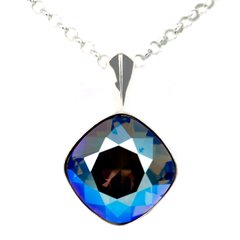 Silver pendant with chain. Shimmering Swarovski Diamond Alexandrite. Article 6169-BDSH, Silver Night, Swarovski