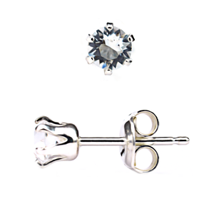 Серьги гвоздики. Crystal. Артикул 61562-C, Фианит, Swarovski