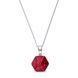 Кулон з ланцюжком з срібла 925 проби з Рубіном Swarovski (N4681LSI)