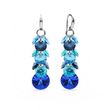 925 Sterling Silver Earrings with Sapphire Crystals of Swarovski (KWP1122SA1)