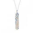 Кулон з ланцюжком з срібла 925 проби з Опалами Swarovski (N1MESH4AB)