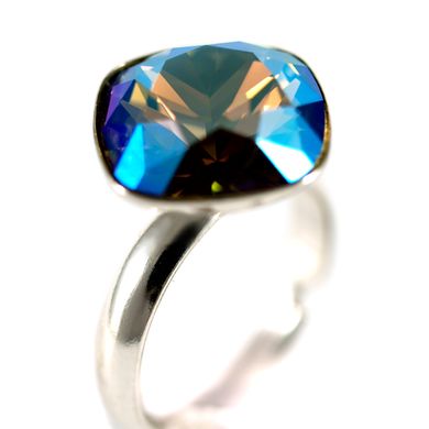 Silver ring. Swarovski diamond Alexandrite. Article 61612-BDSH, Silver Night, Swarovski, Adjustable