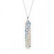 Кулон с цепочкой с серебра 925 пробы с Опалами Swarovski (N1MESH4AB)